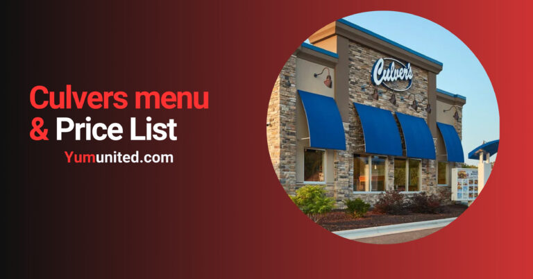 Culvers menu USA