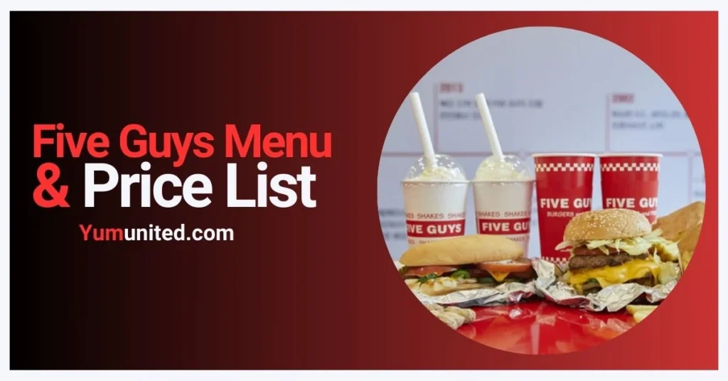 Five Guys Menu USA