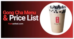 Gong Cha Menu USA