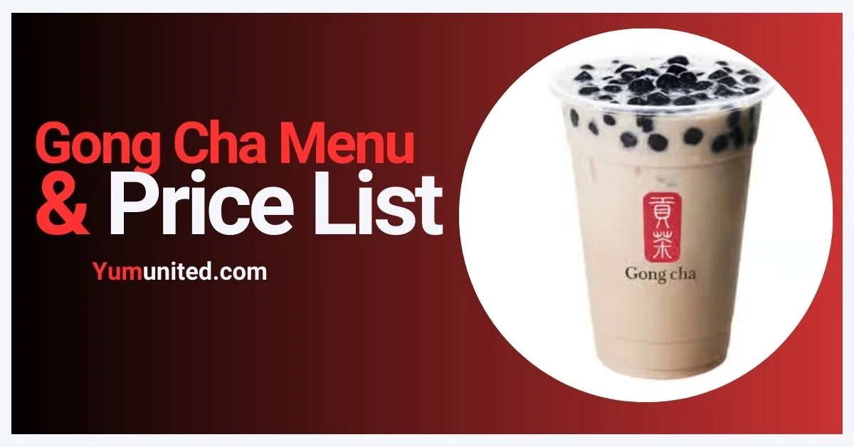 Gong Cha Menu USA