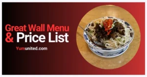 Great Wall Menu USA