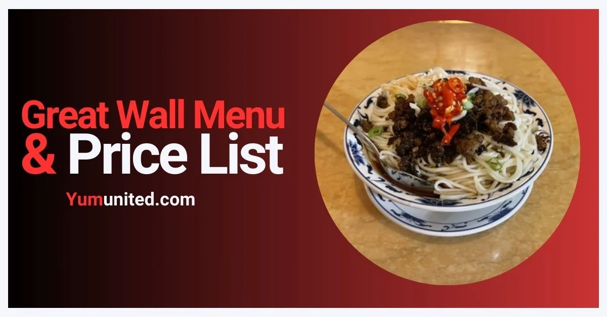 Great Wall Menu USA