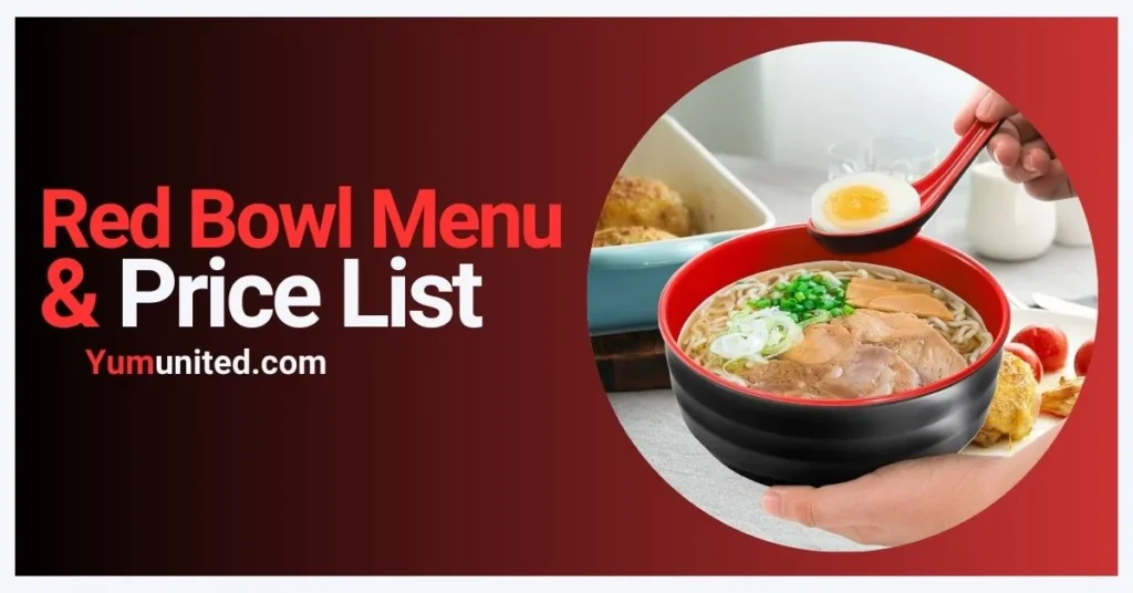 Red Bowl Menu USA