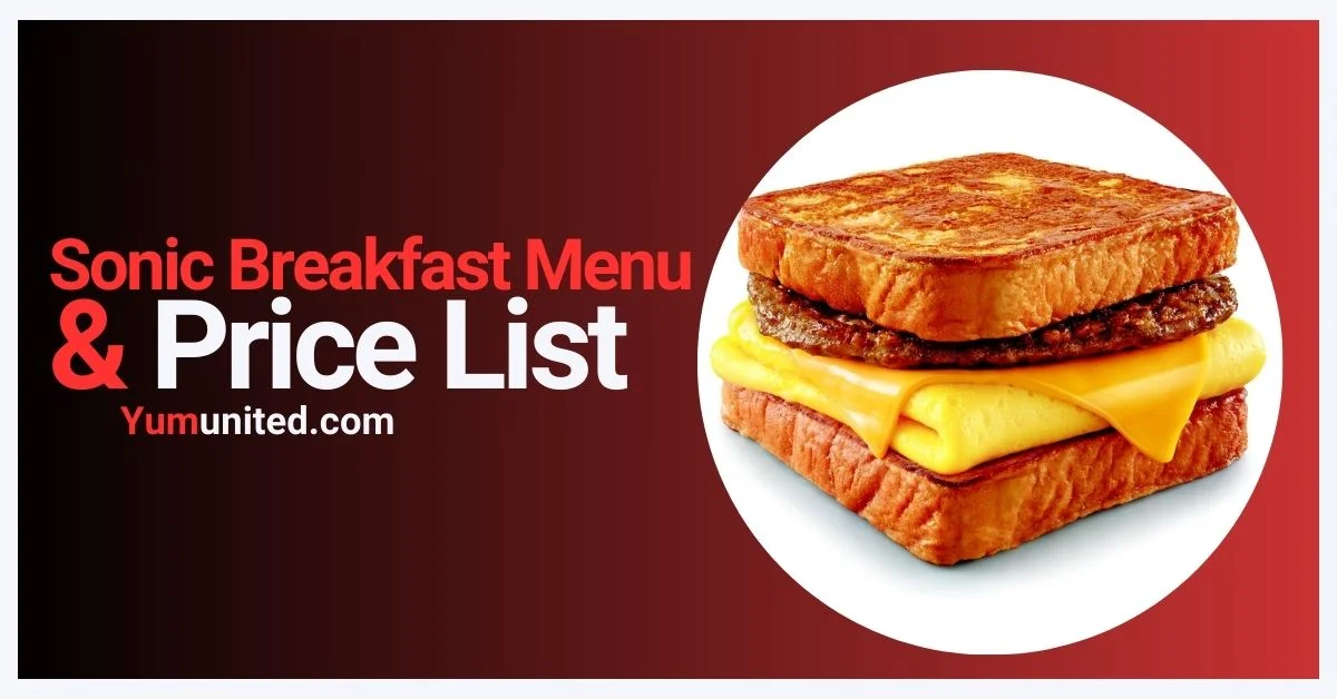 Sonic Breakfast Menu USA