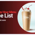 Sonic Happy Hour Menu USA