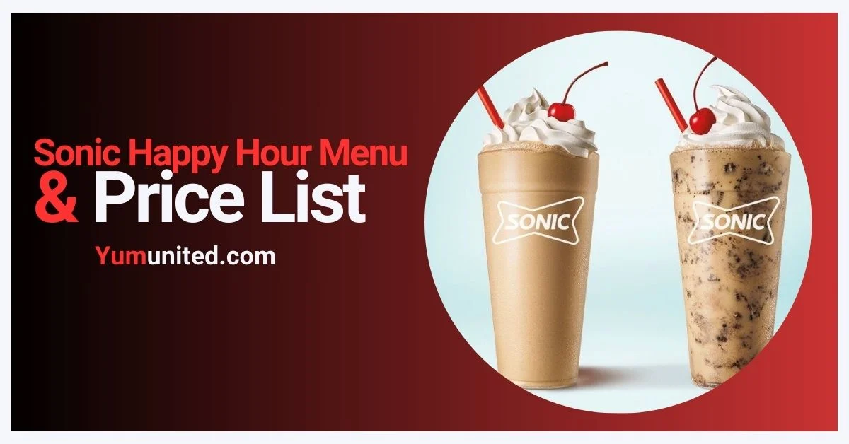 Sonic Happy Hour Menu USA