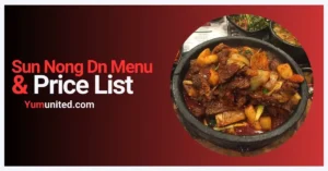 Sun Nong Dan Menu USA