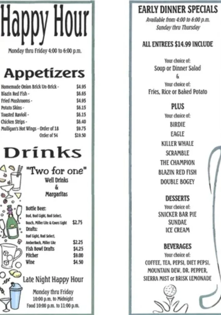 Appetizer menu