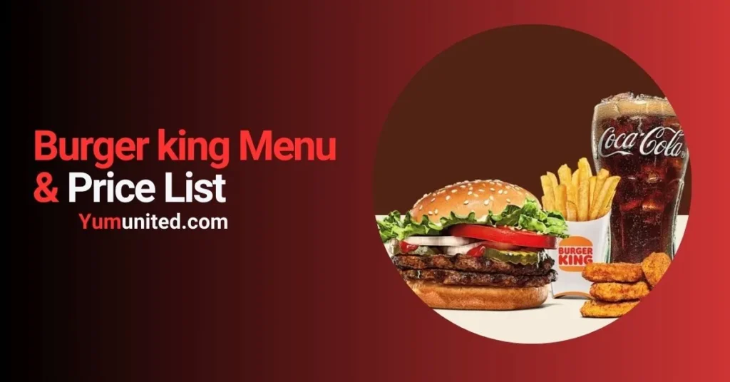 Burger king menu