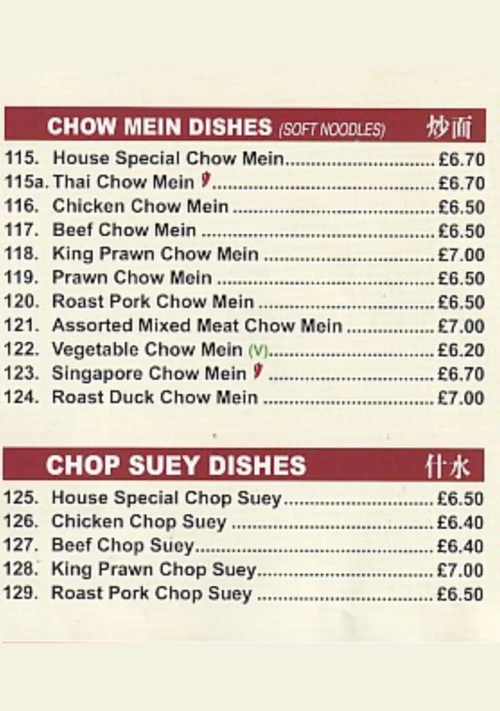 Chow Mein & Chop Suey