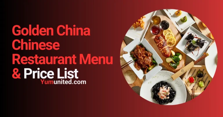 Golden China Chinese Restaurant Menu USA