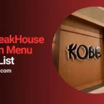 Kobe Steak House Of Japan menu