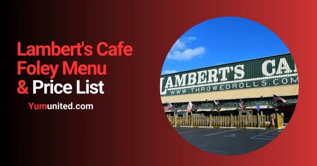 Lambert's Cafe Foley Menu