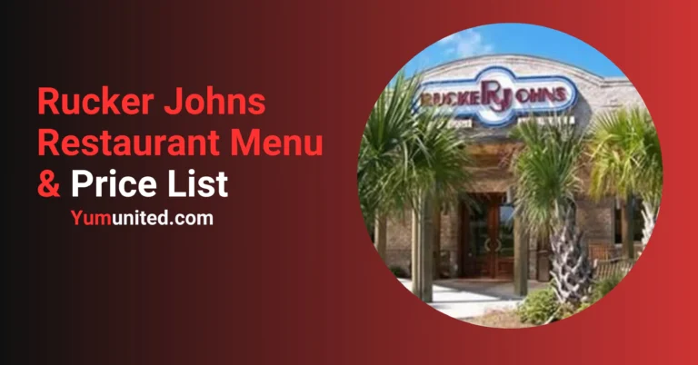 Rucker Johns Restaurant Menu