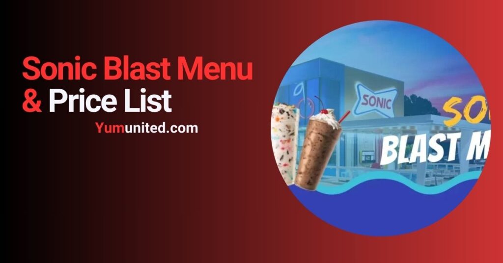 Sonic blast Menu USA