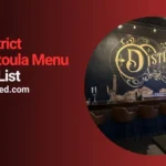 The District Ponchatoula Menu