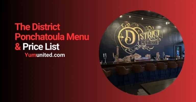 The District Ponchatoula Menu