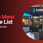 Zorbas Menu