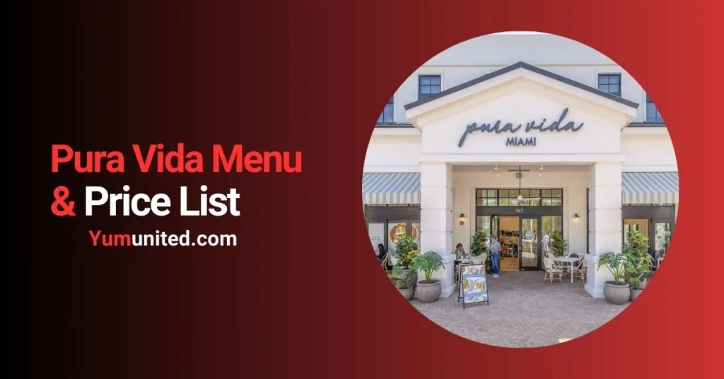 Pura Vida menu